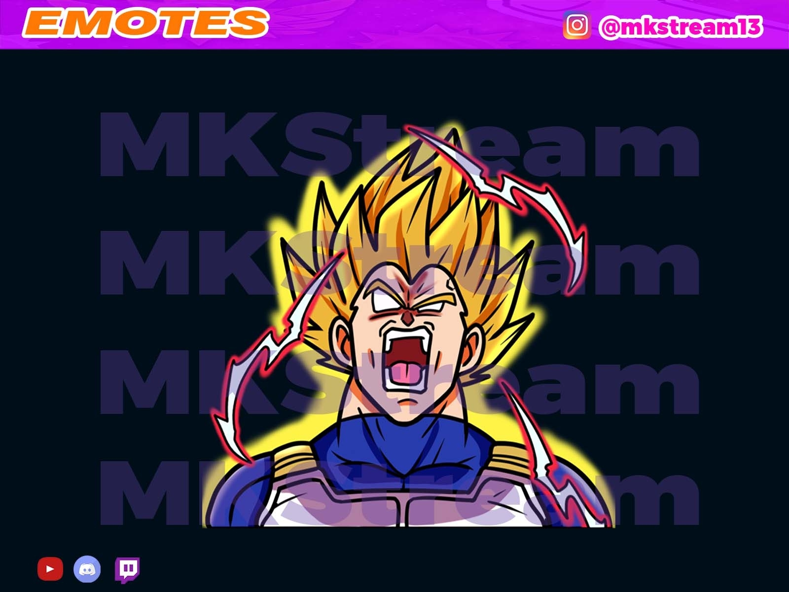 Twitch Emotes Super Vegeta Rage By MKStream On Dribbble