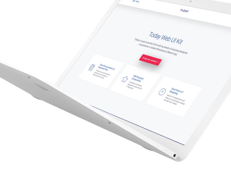 Today Web UI Kit - Animation Web Design