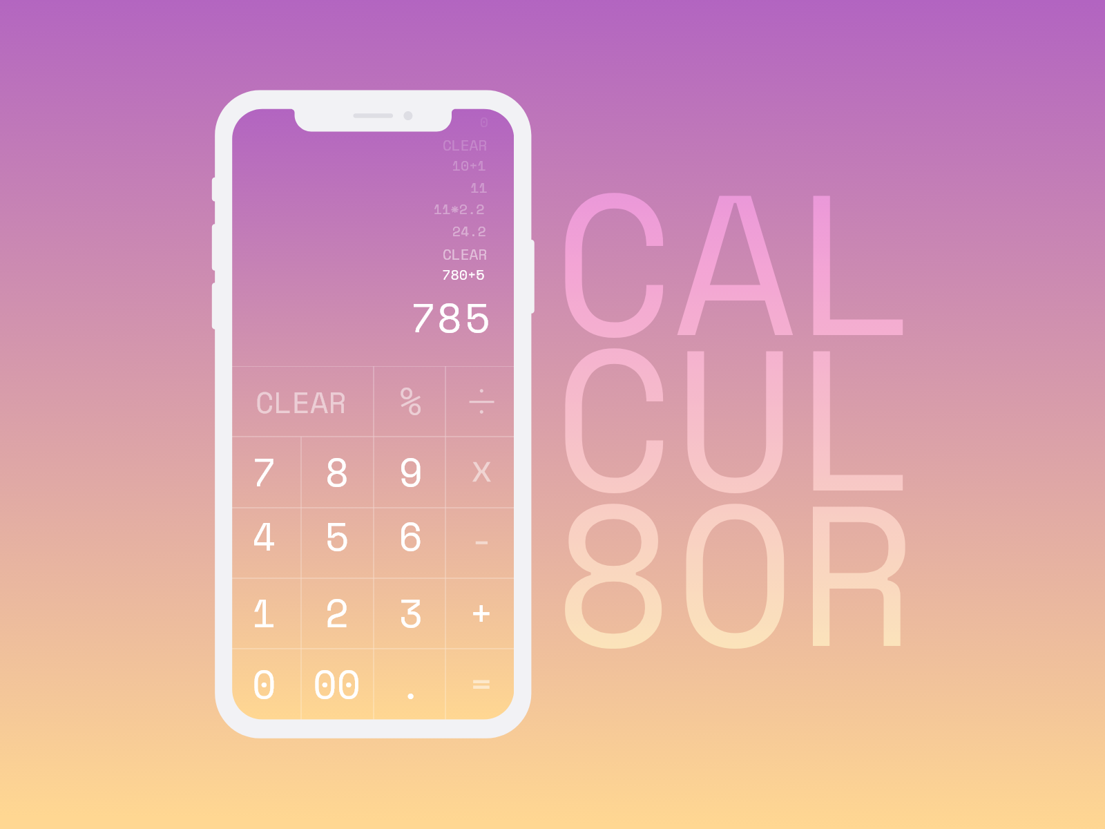 Calcul Or Calculator Ios App By A Wing On Dribbble