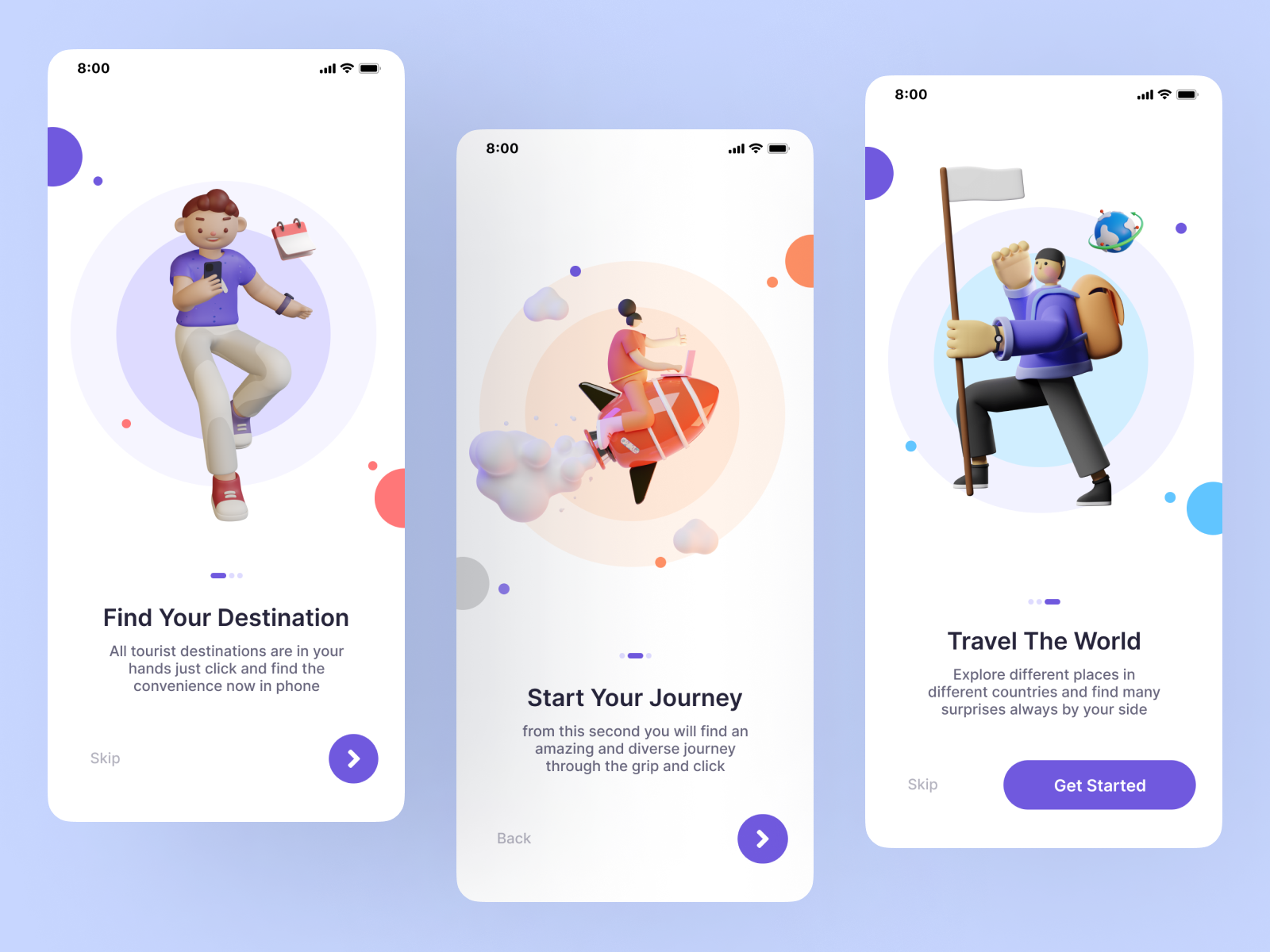 Onboarding Screens Mobile Travel App By Gidion Bagas Prananta On Dribbble