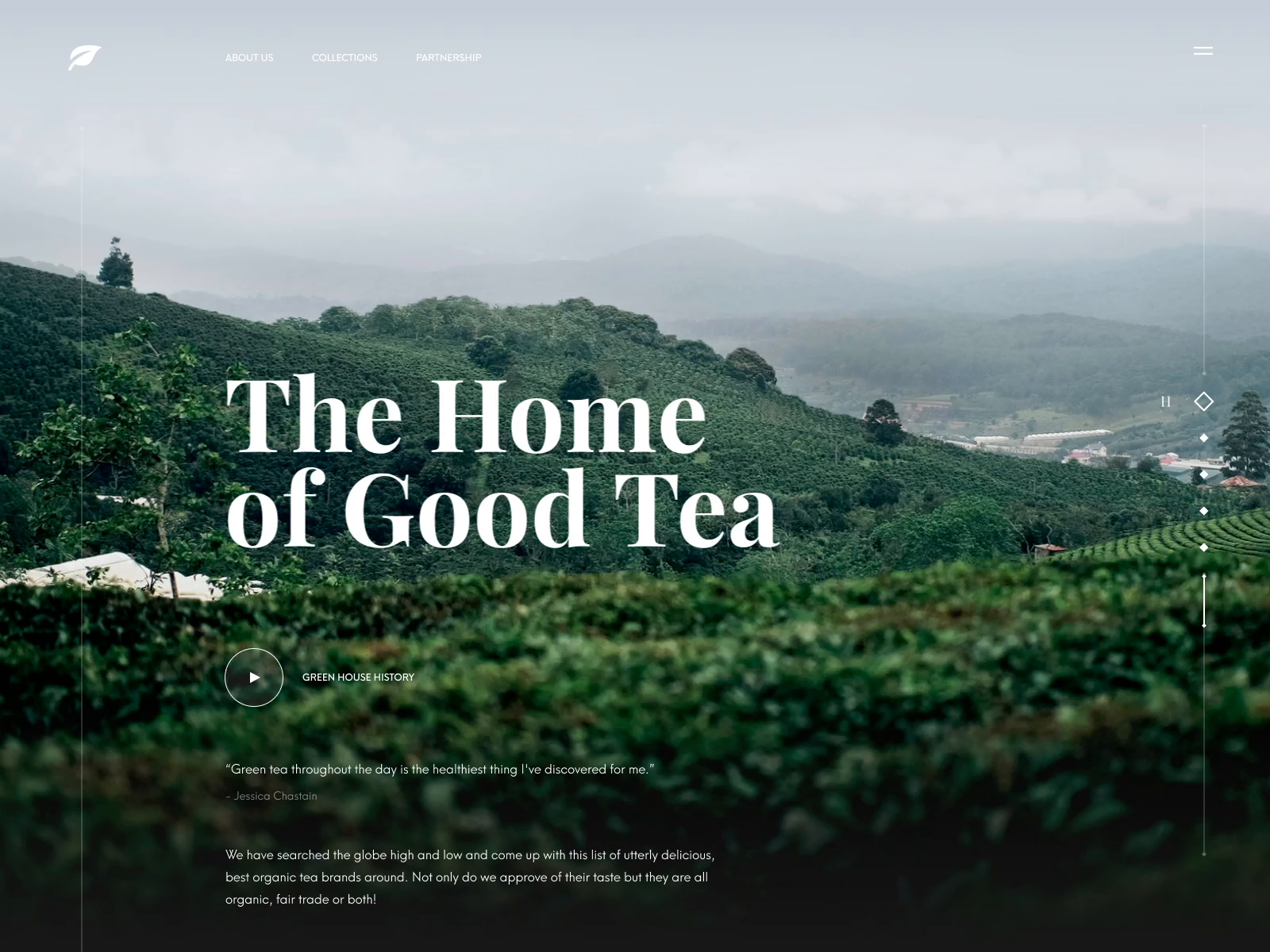 Tea Manufacturer Website Animation