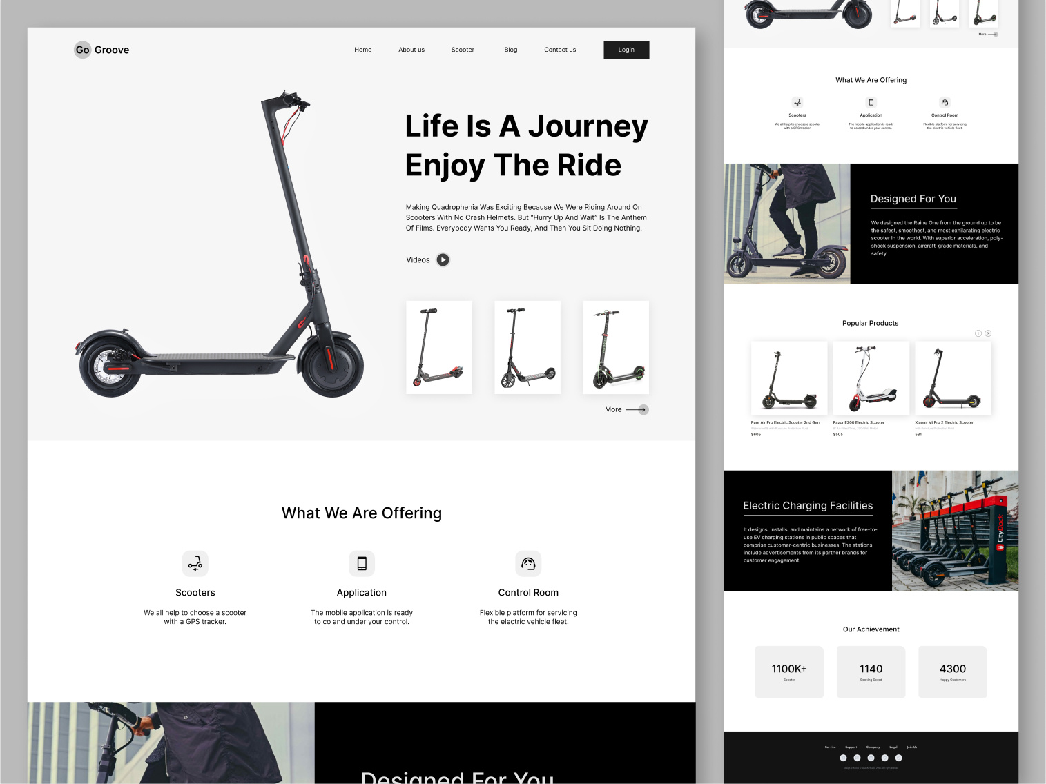 Electric Scooter Landing Page Design By Bitmate Studio On Dribbble