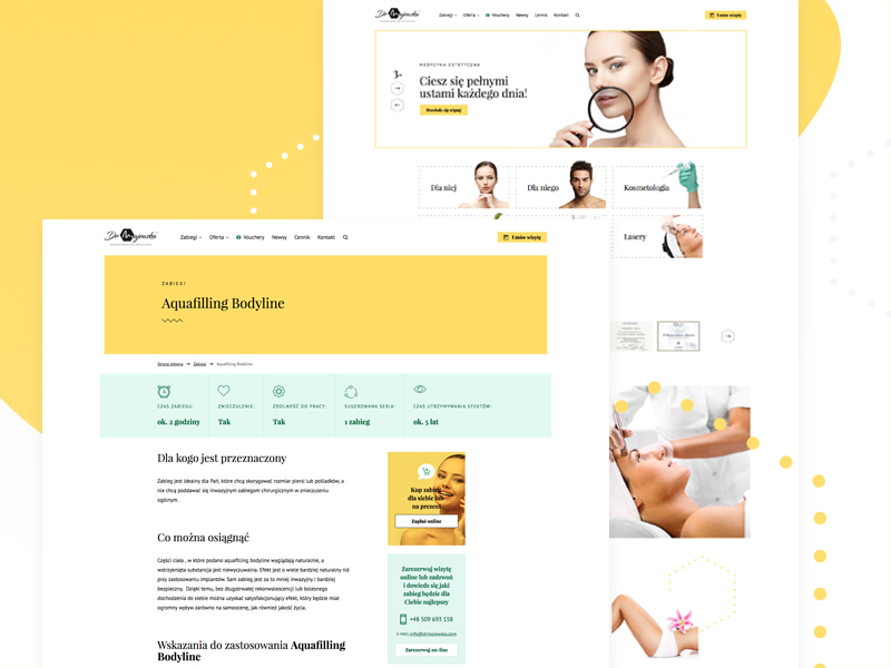 Website For Aesthetic Medicine Clinic Overview By FROGRIOT Studio On