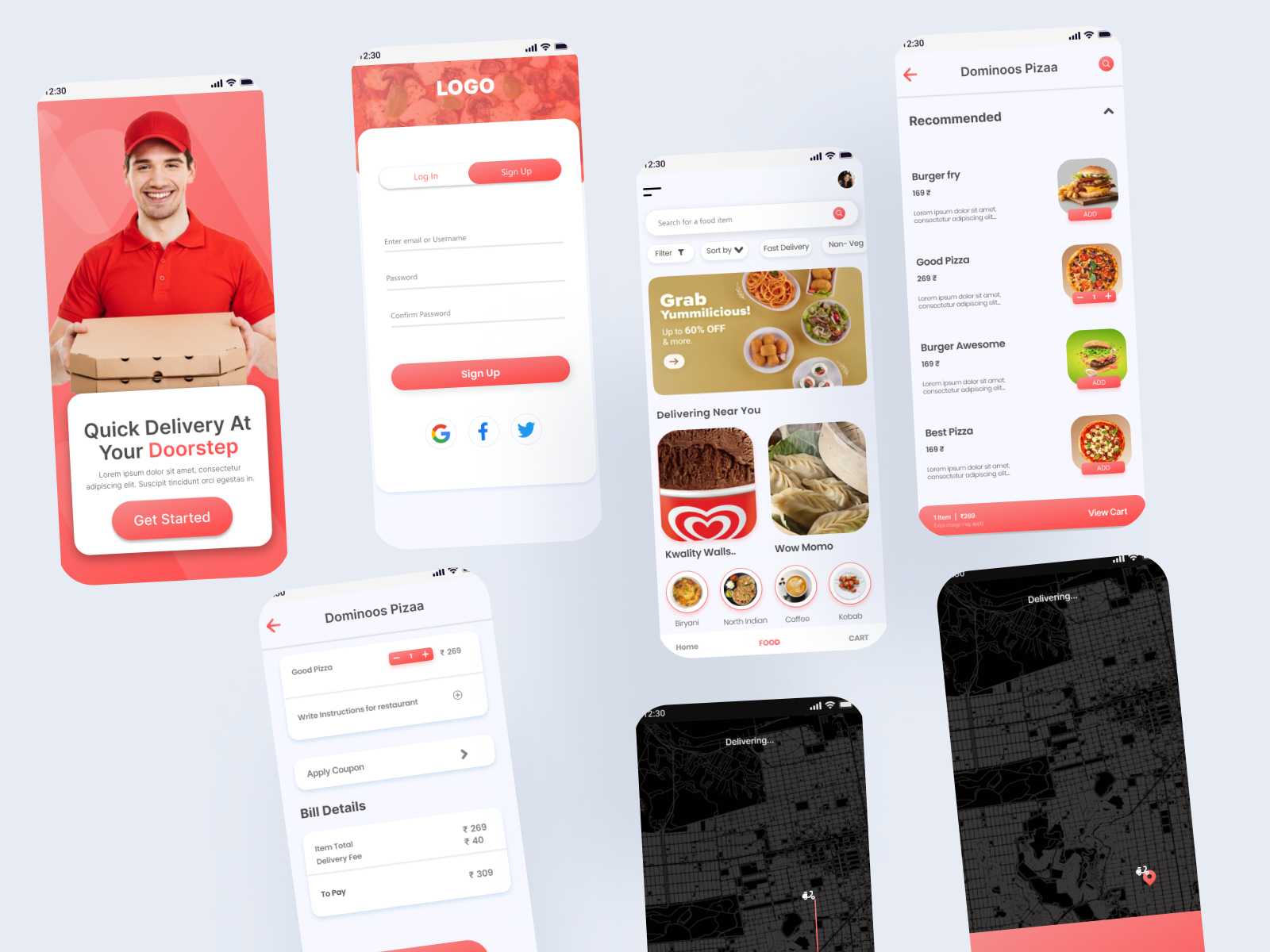 Ui Ux Design Food Delivery App Made With Figma By BIROJIT DAS On Dribbble