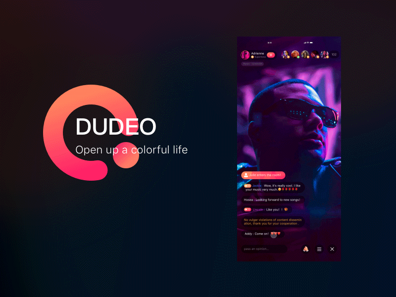 DUDEO live app
