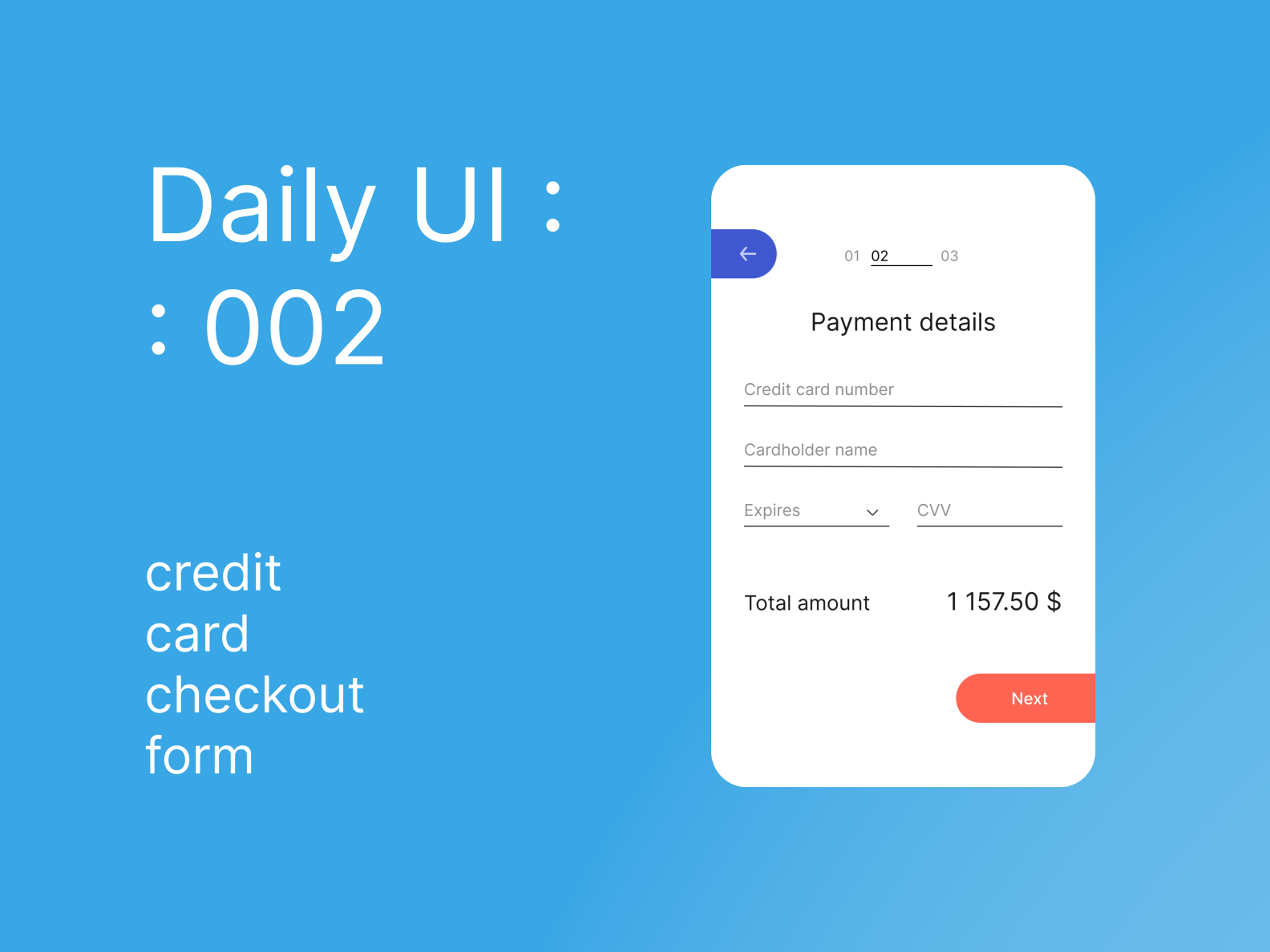 Daily Ui Credit Card Checkout Form By Ivan On Dribbble