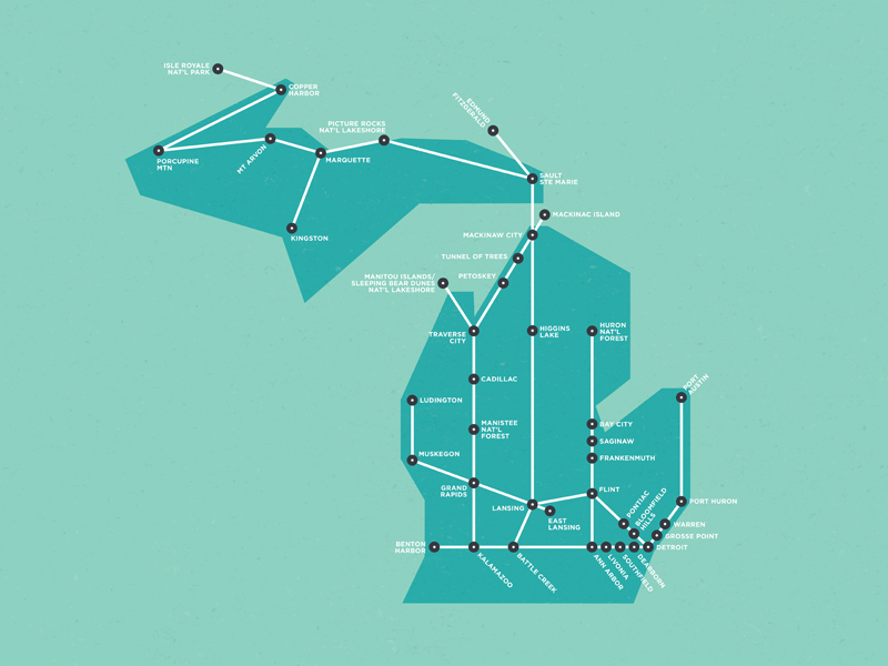 Michigan Schematic Map Map How To Memorize Things Subway Map Sexiz Pix