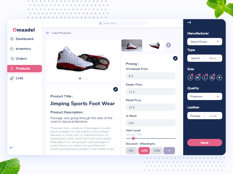 Ommadel Admin Panel Product View Page By Md Shahriar Parvez Tameem