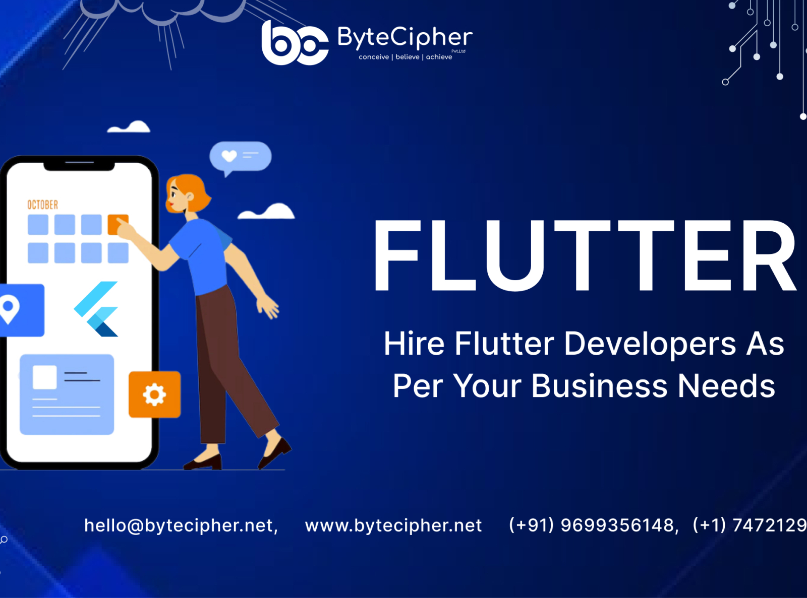 Hire Flutter Developers In USA By Byte Cipher On Dribbble