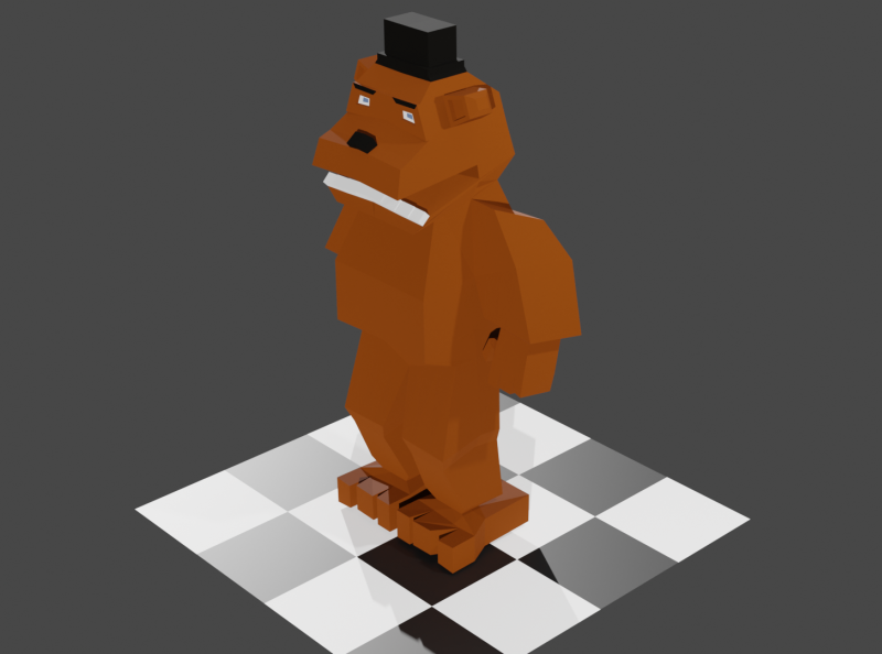 Low Poly Freddy Fazbear By Casian Pahontu On Dribbble