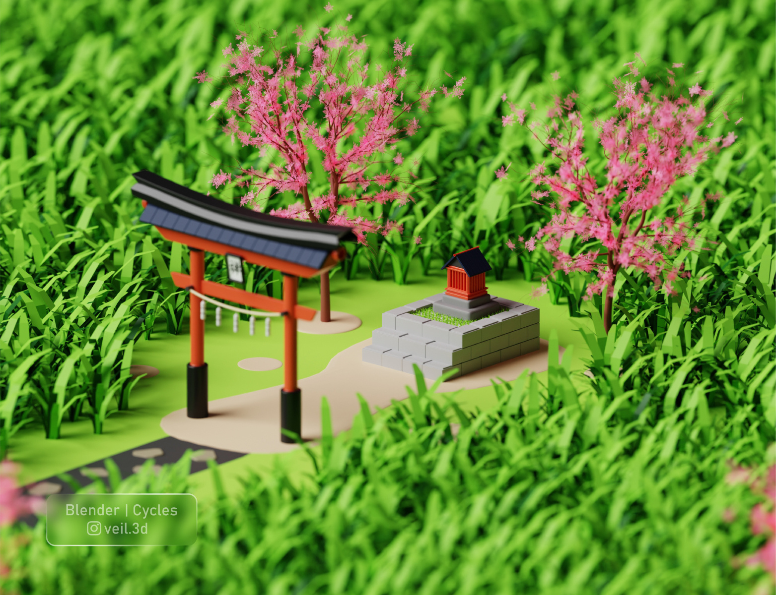 Torii Gate Isometric By Veil Isometric On Dribbble