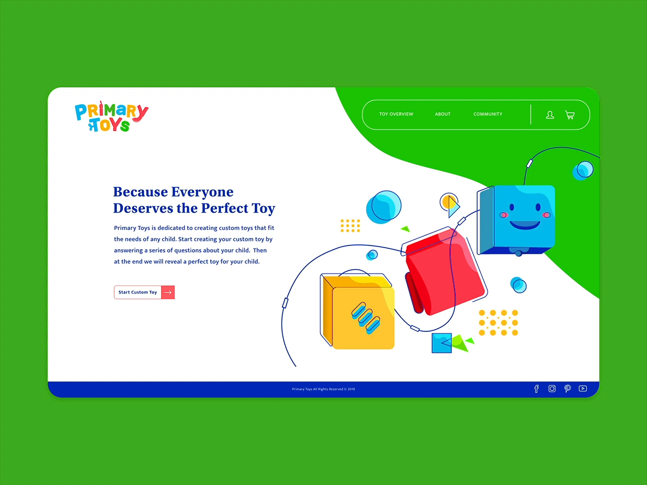Primary Toys Landing Page