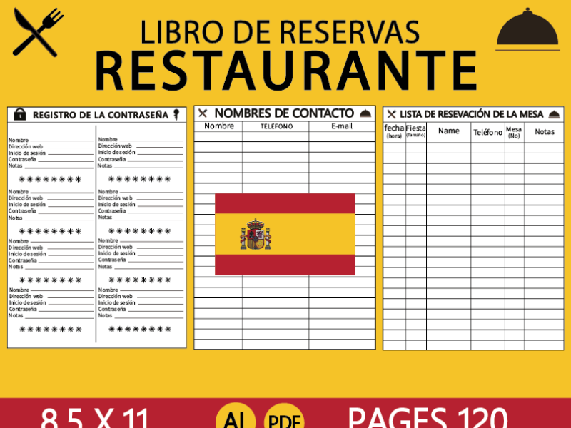 Libro De Reservas Restaurante By Verda Publishing On Dribbble