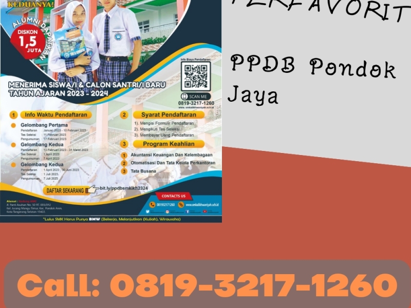 TERFAVORIT Call Wa 0819 3217 1260 PPDB Online Di Pondok Jaya By PPDB