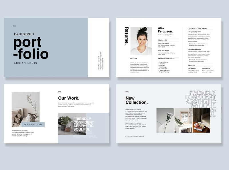 Minimal Portfolio Canva Template 4 By RandomFs On Dribbble