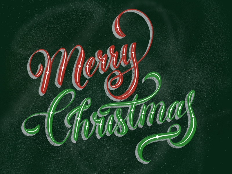 Merry Christmas Handlettering By Jos Luis Preciado On Dribbble