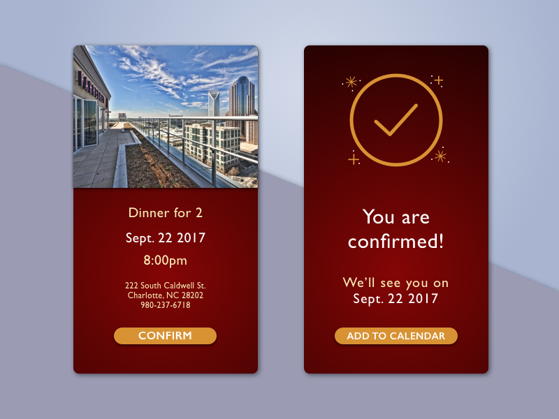 Daily UI 054 Confirmation By Michael Kuhn On Dribbble