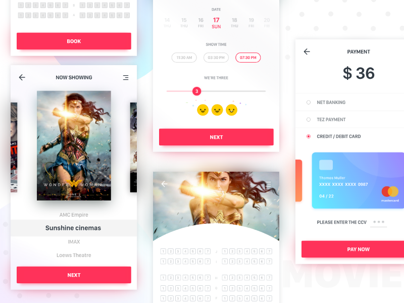 Movie Ticket Booking UI By KaDesigns On Dribbble