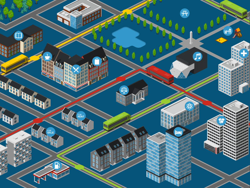 Bus Routes Template By Icograms On Dribbble