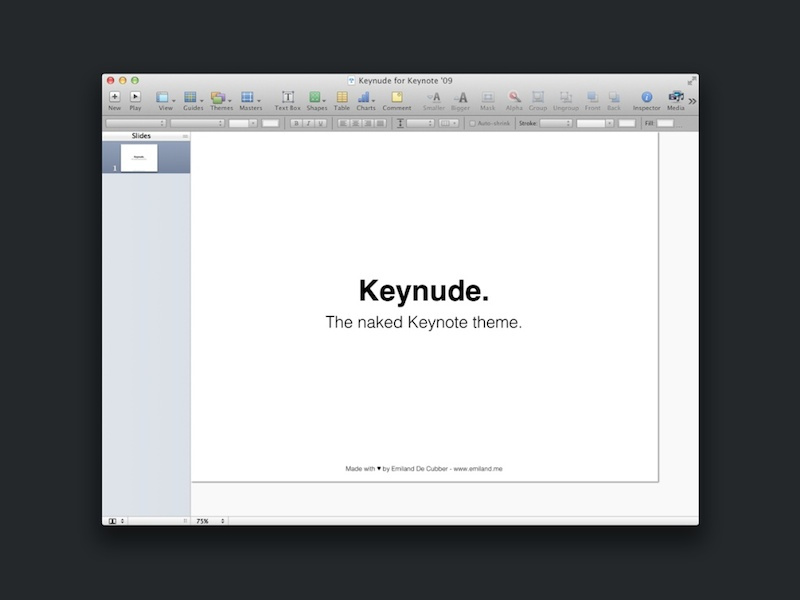 Keynude The Naked Keynote Theme By Emiland De Cubber On Dribbble