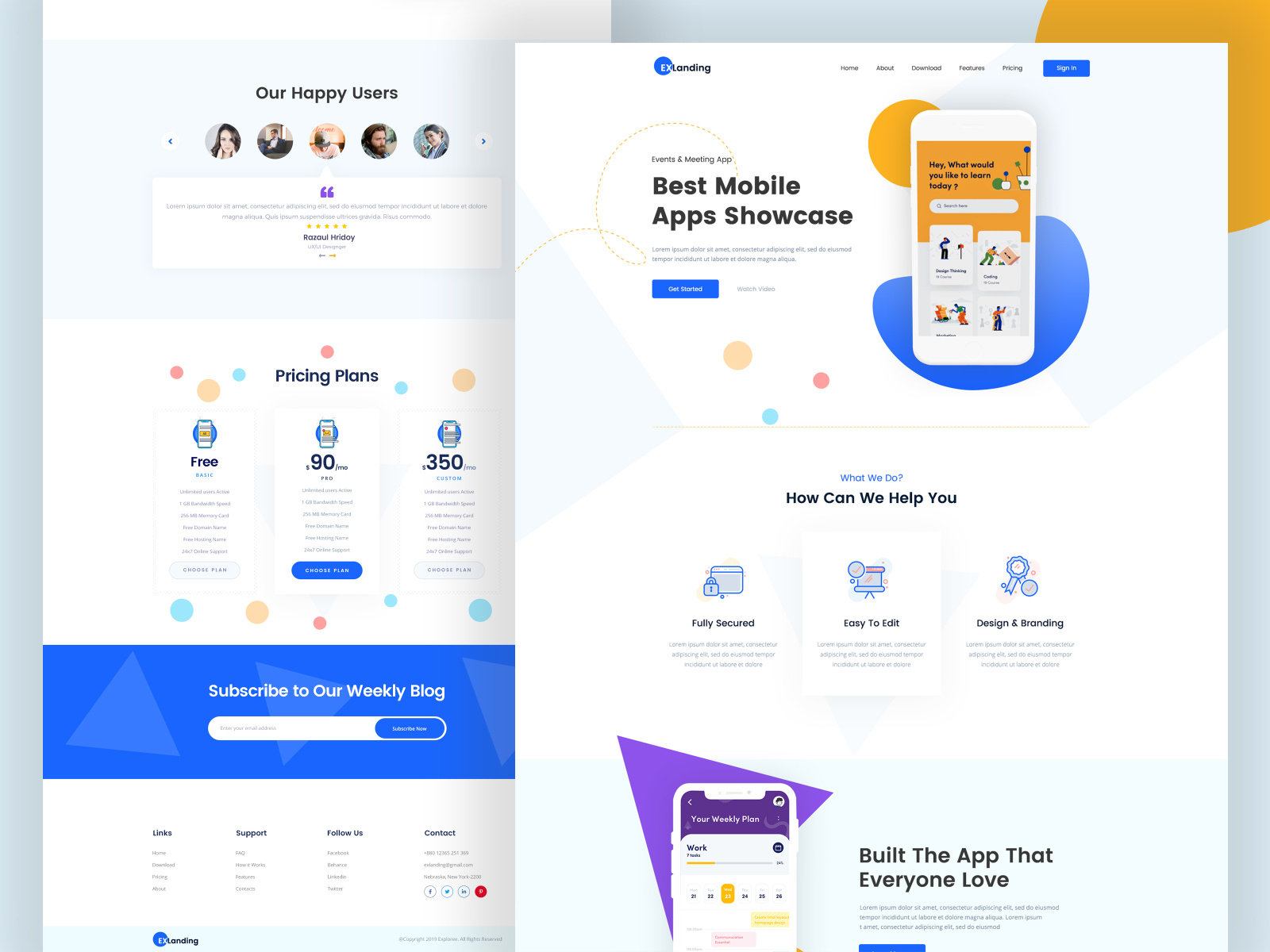 Mobile Apps Landing Page By Razaul Hridoy On Dribbble