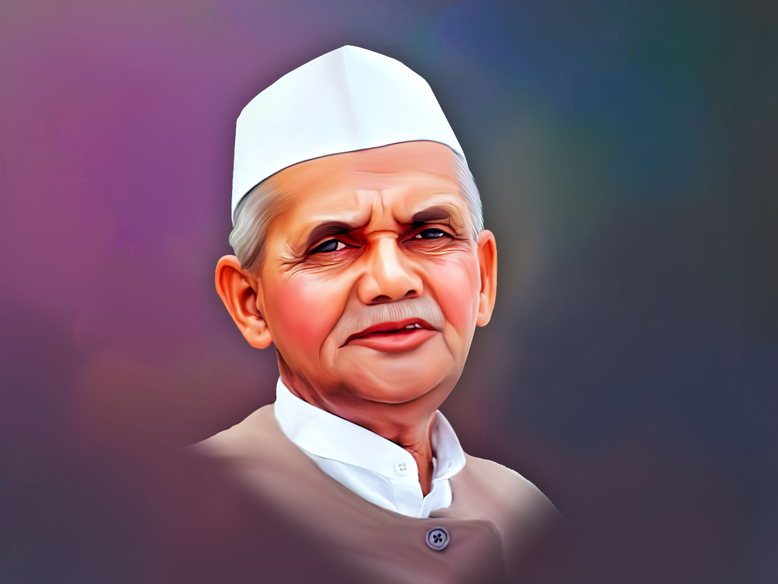 Shree Lal Bahadur Shastri Painting By Karan Soni On Dribbble