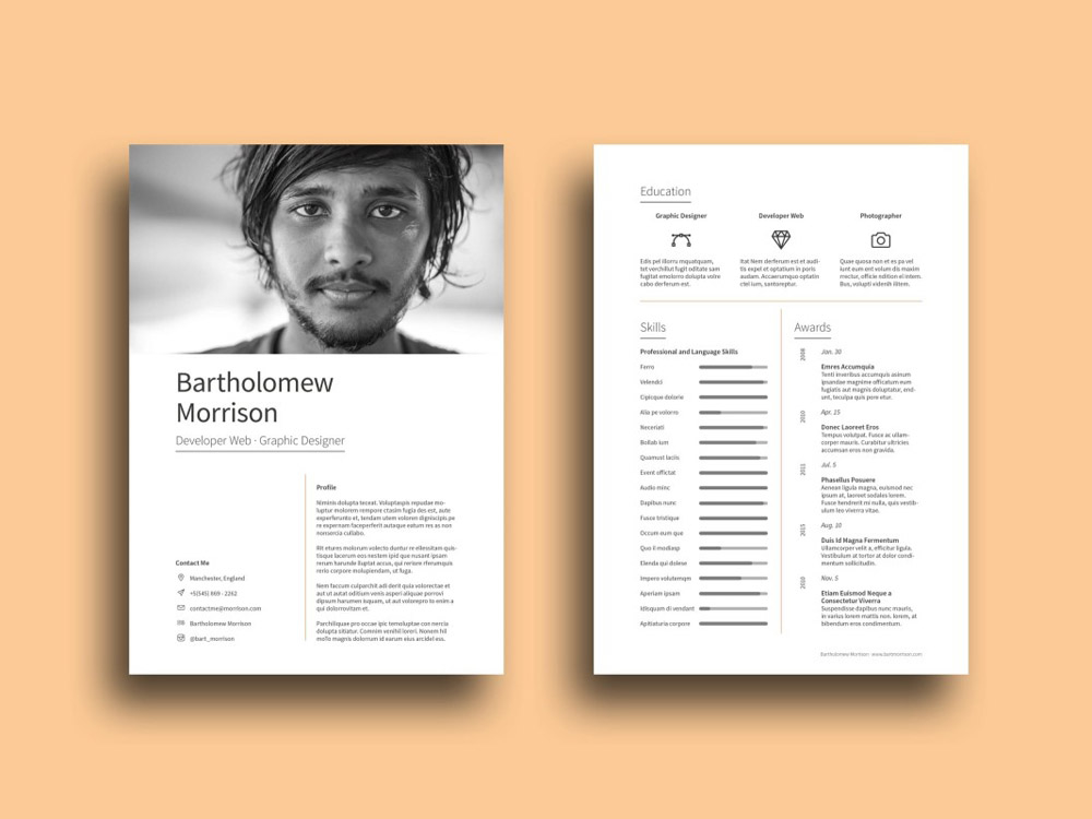 Free Designer Resume Template By Julian Ma On Dribbble