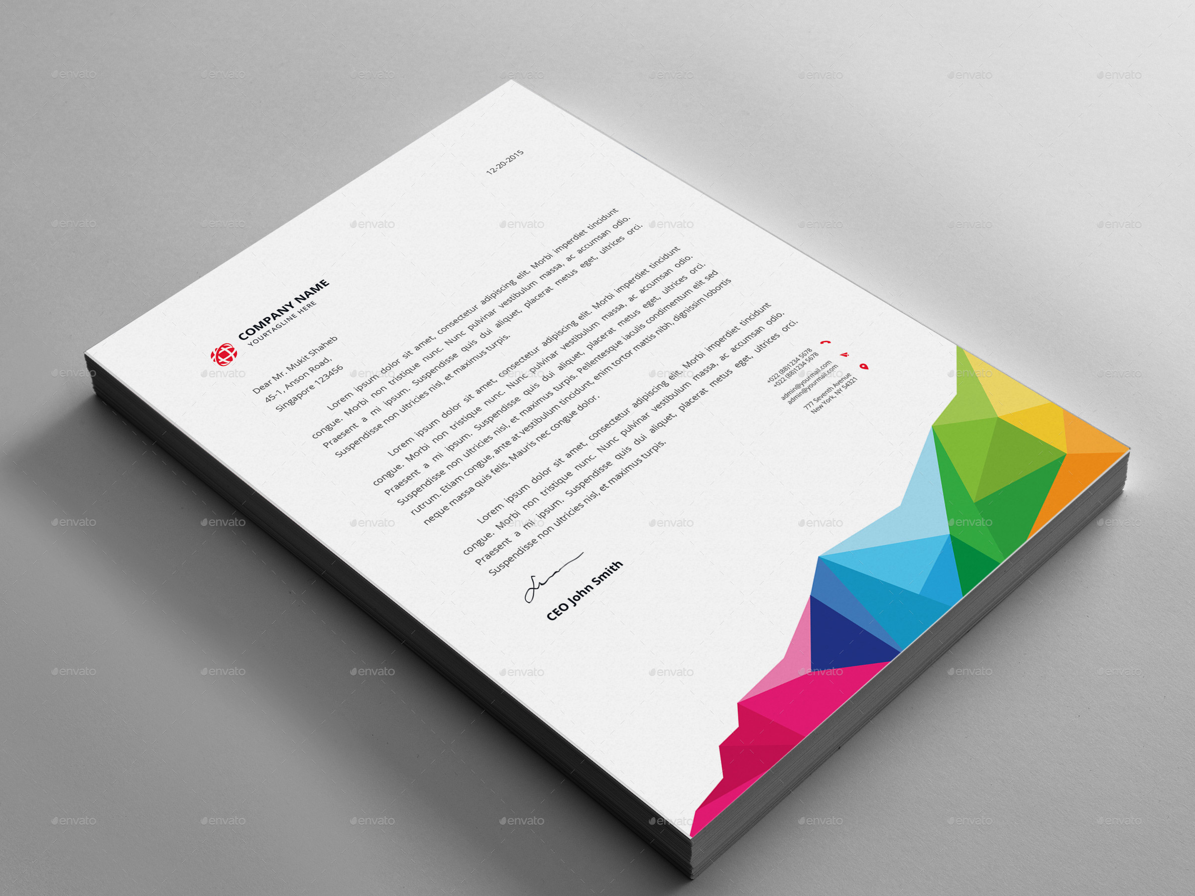 Colorful Letterhead