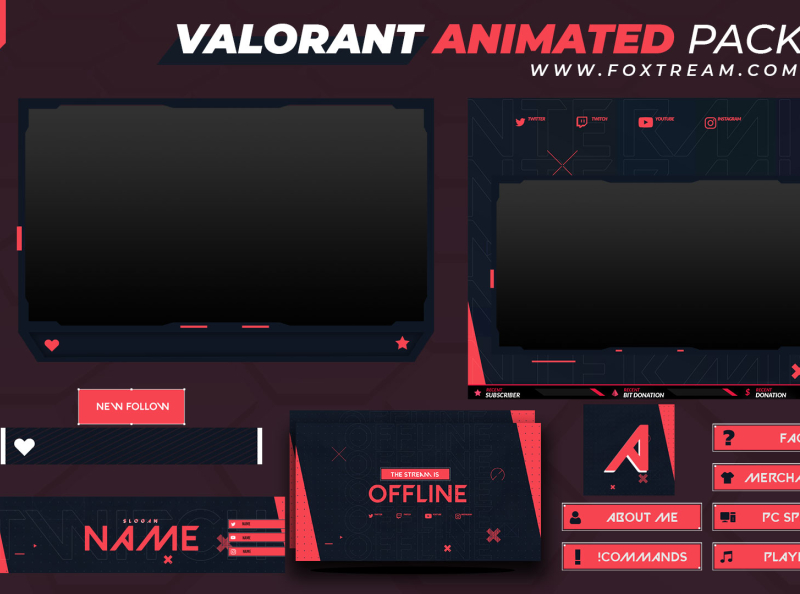 Valorant Animated Stream Overlay Pack For Twitch By Simo Oudib On Dribbble