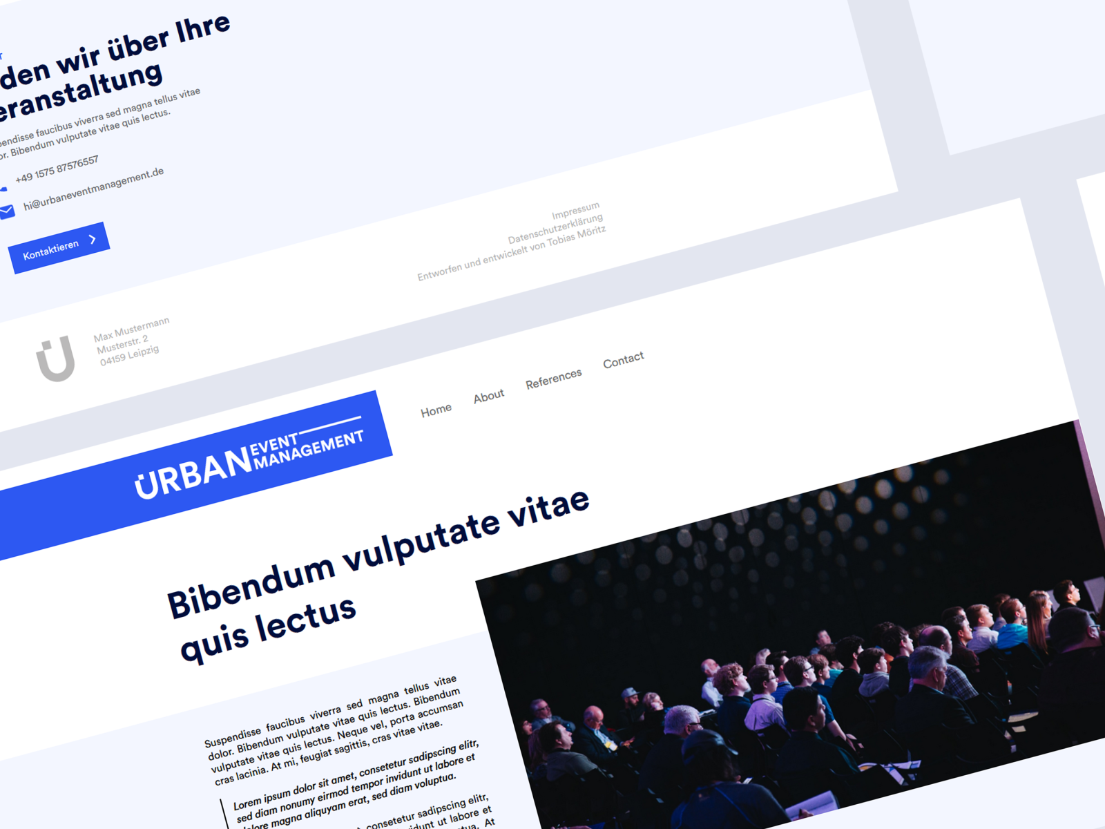 Urban Eventmanagement Landing page by Tobias Möritz on Dribbble