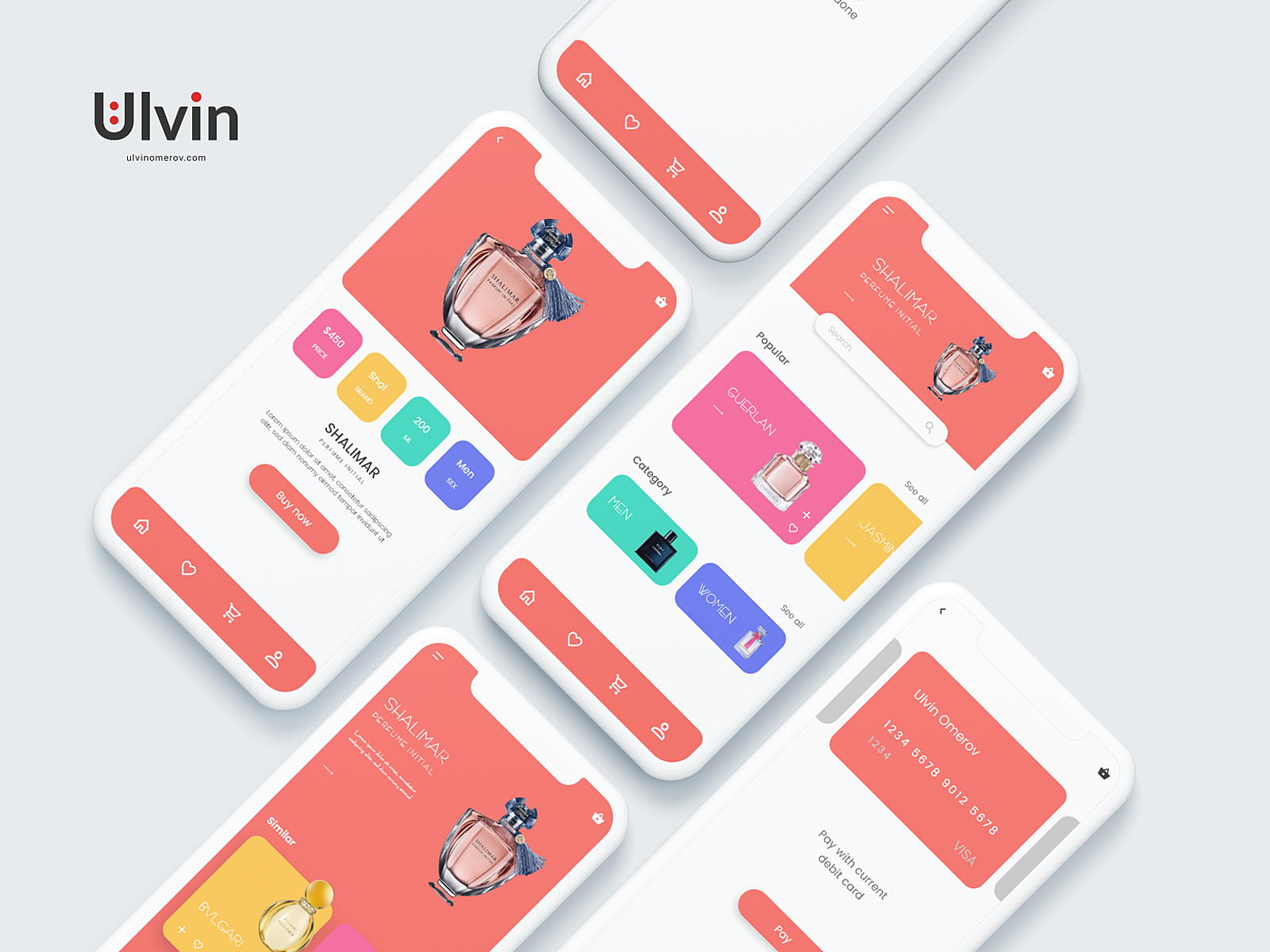 Dribbble Perfume App Design By Ulvin Omarov