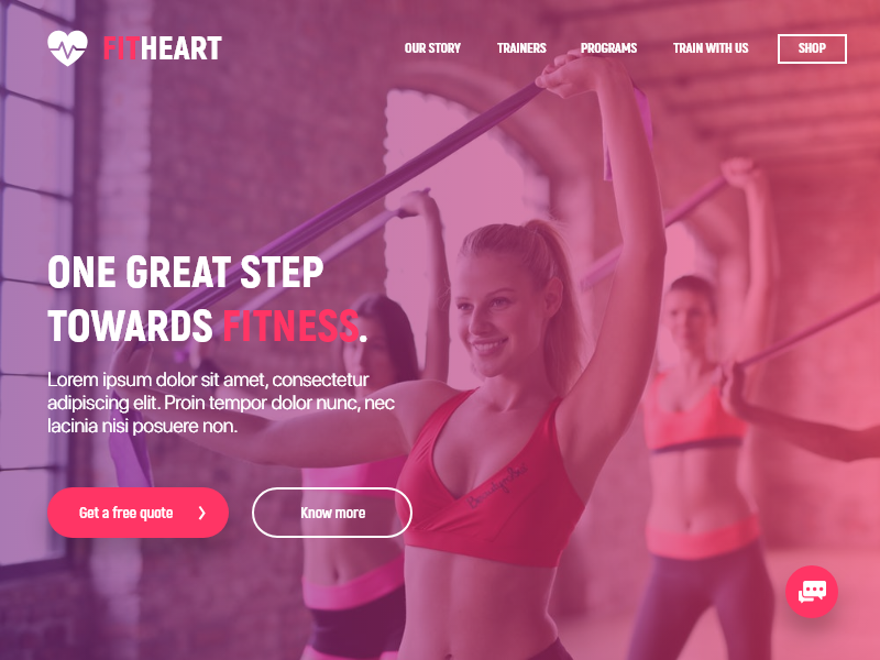 Fitness Hero Page By Jatin Vats On Dribbble