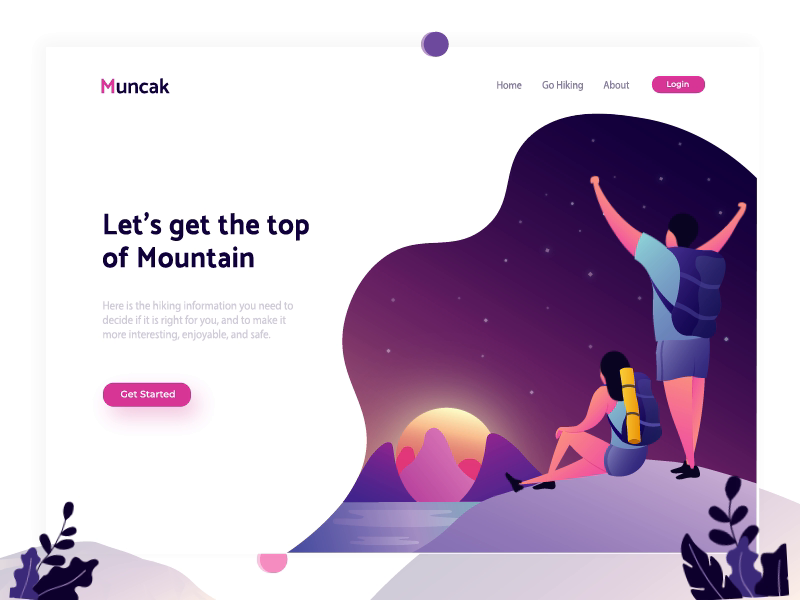 animated hero for adventure website