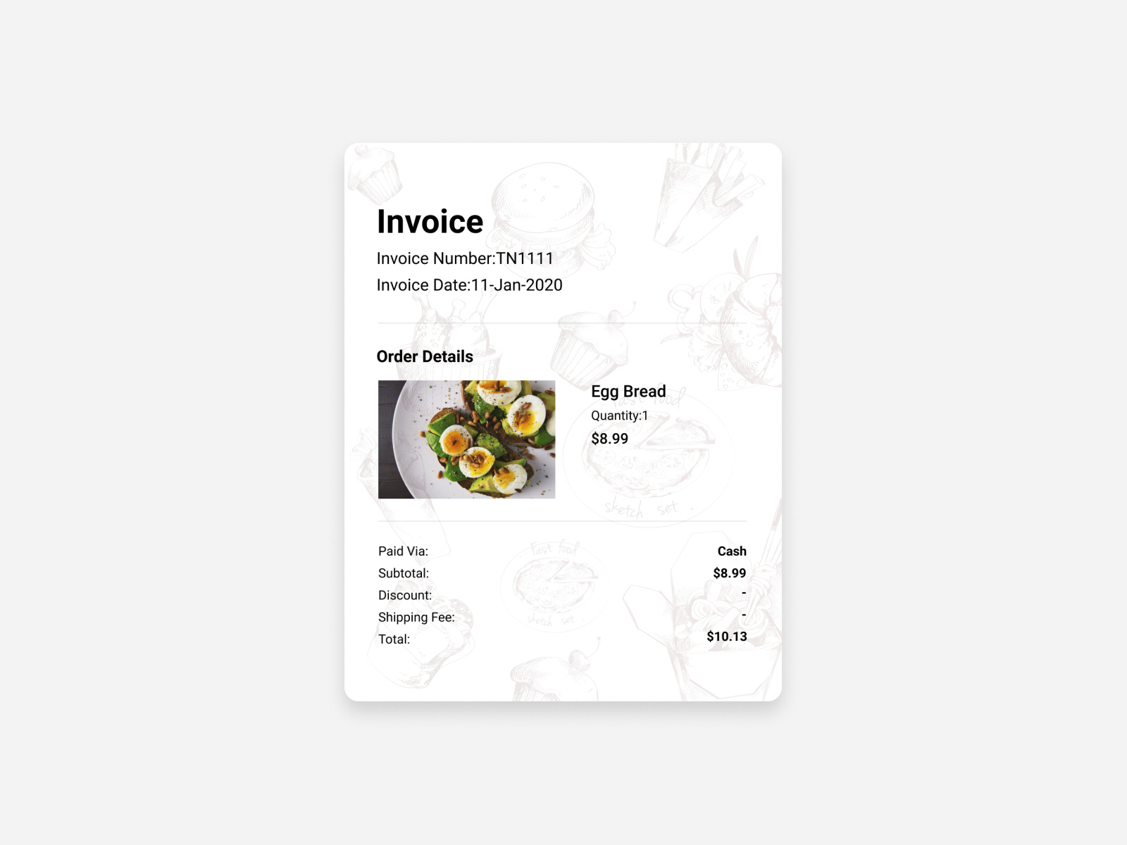 Daily UI Challenge 046 Invoice By Greyson Zhang On Dribbble