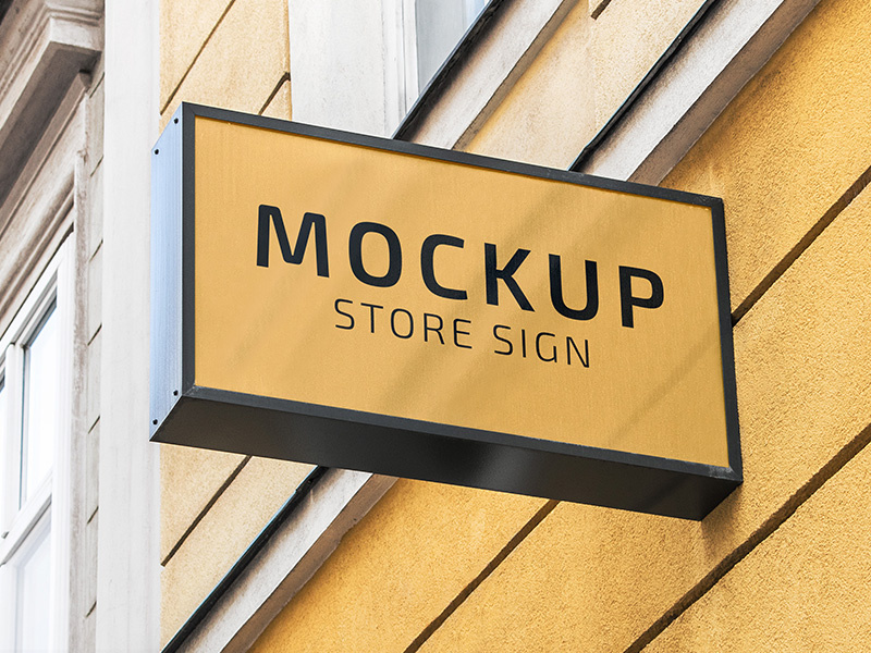 Free Store Sign PSD MockUp In 4k By Country4k On Dribbble