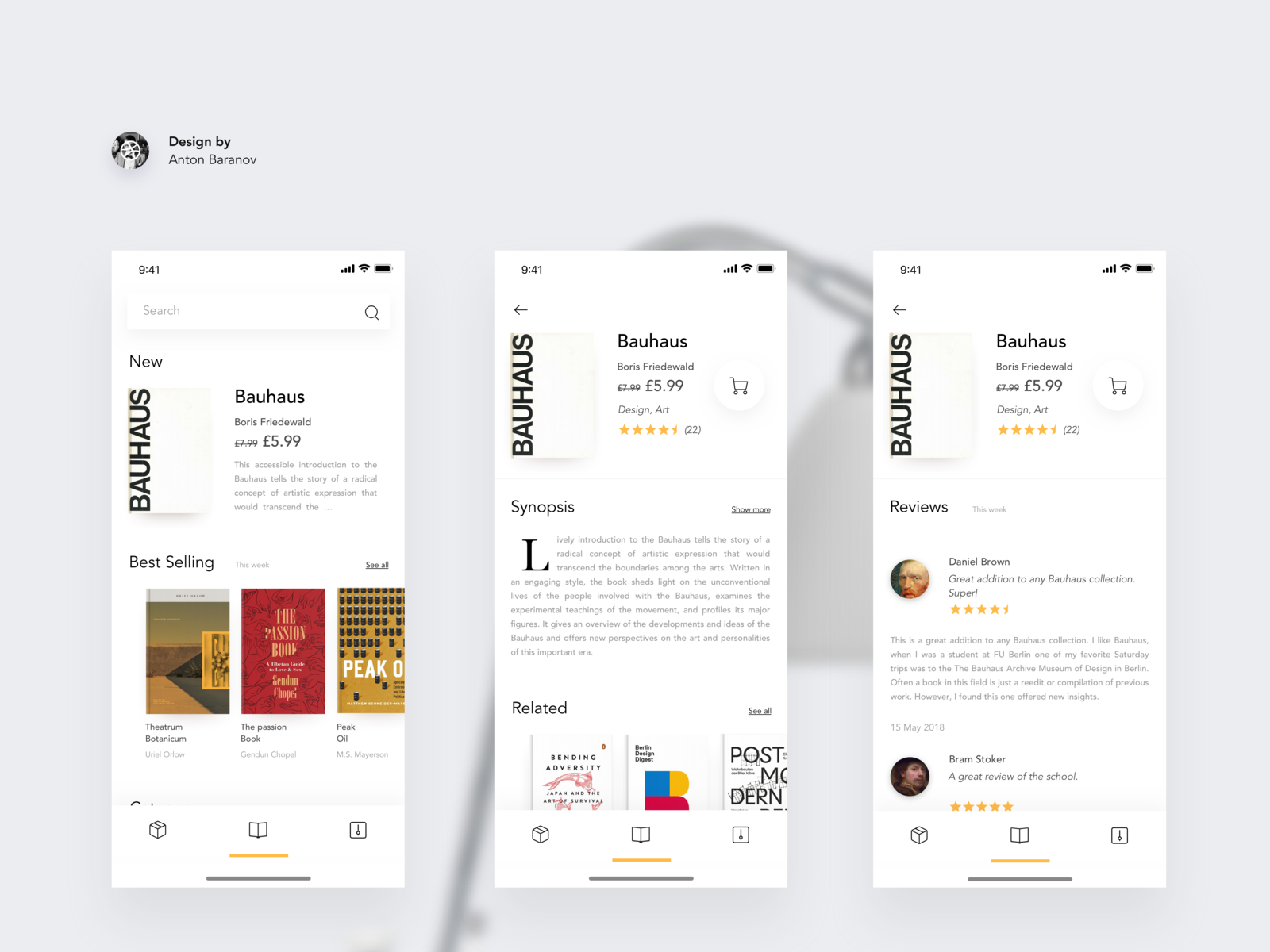 Book Store App Design Concept By Anton Baranov On Dribbble