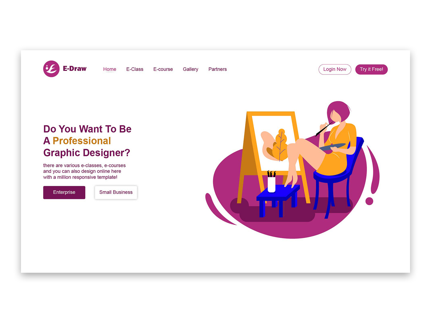 E-Draw Landing Page
