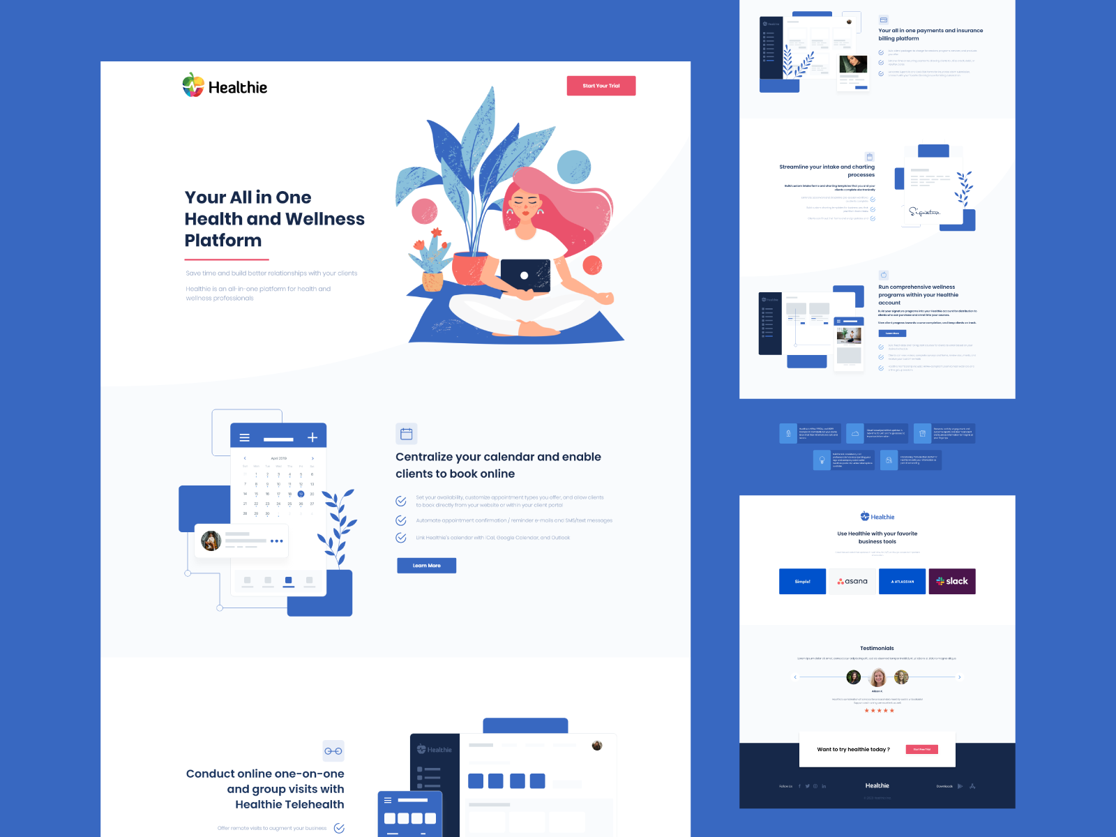 Health And Wellness Website Design By Inkyy On Dribbble