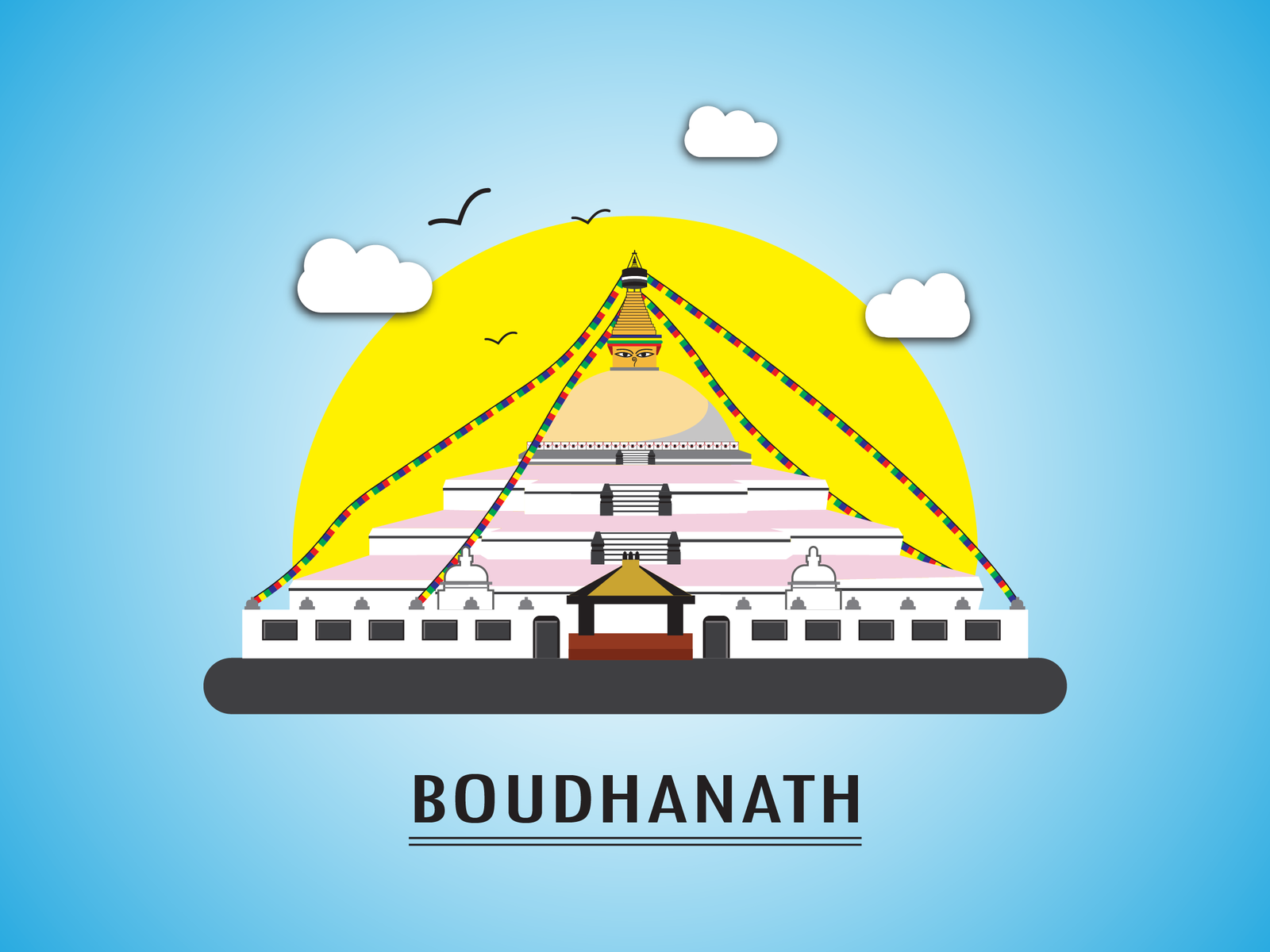 Boudhanath By Usha R Magar On Dribbble