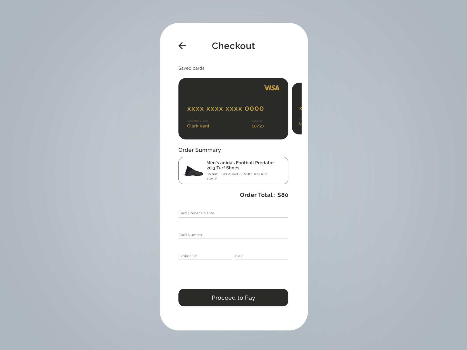 Credit Card Checkout By Nikhil Varghese On Dribbble