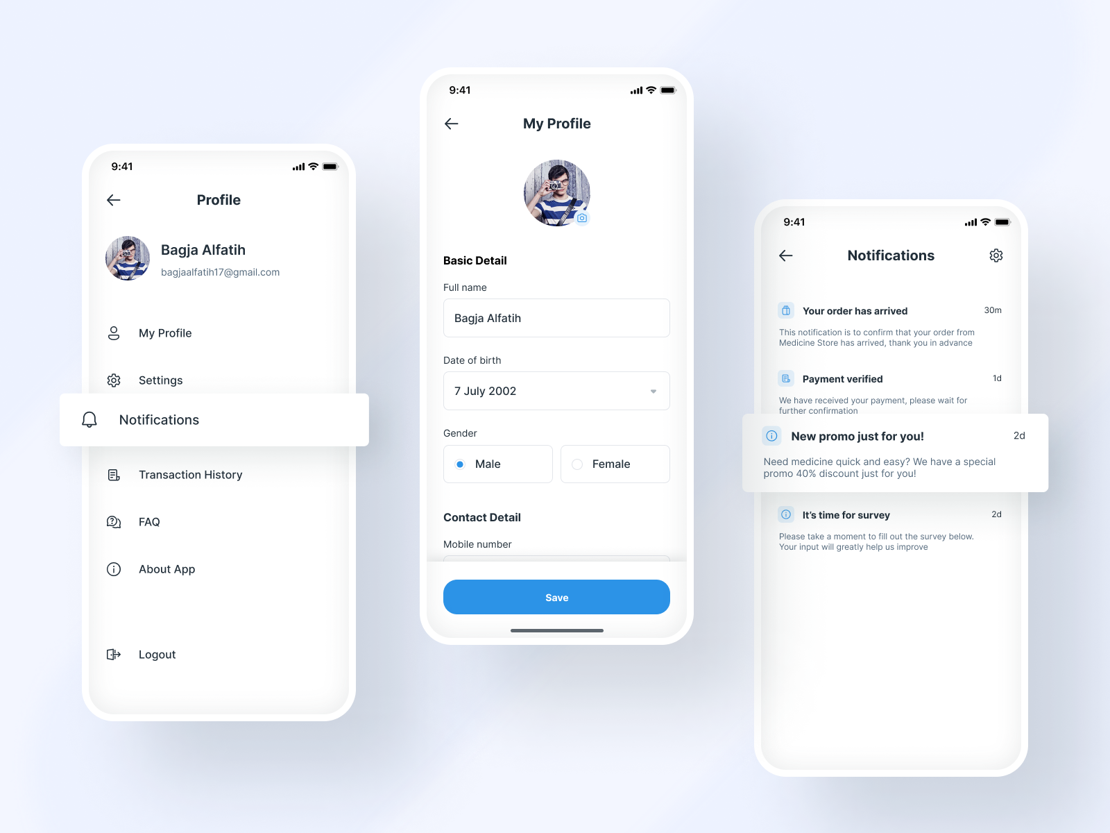 Medical Consultation App Profile By Muhammad Zaki Alzikri For Agensip Ui Ux Agency On Dribbble