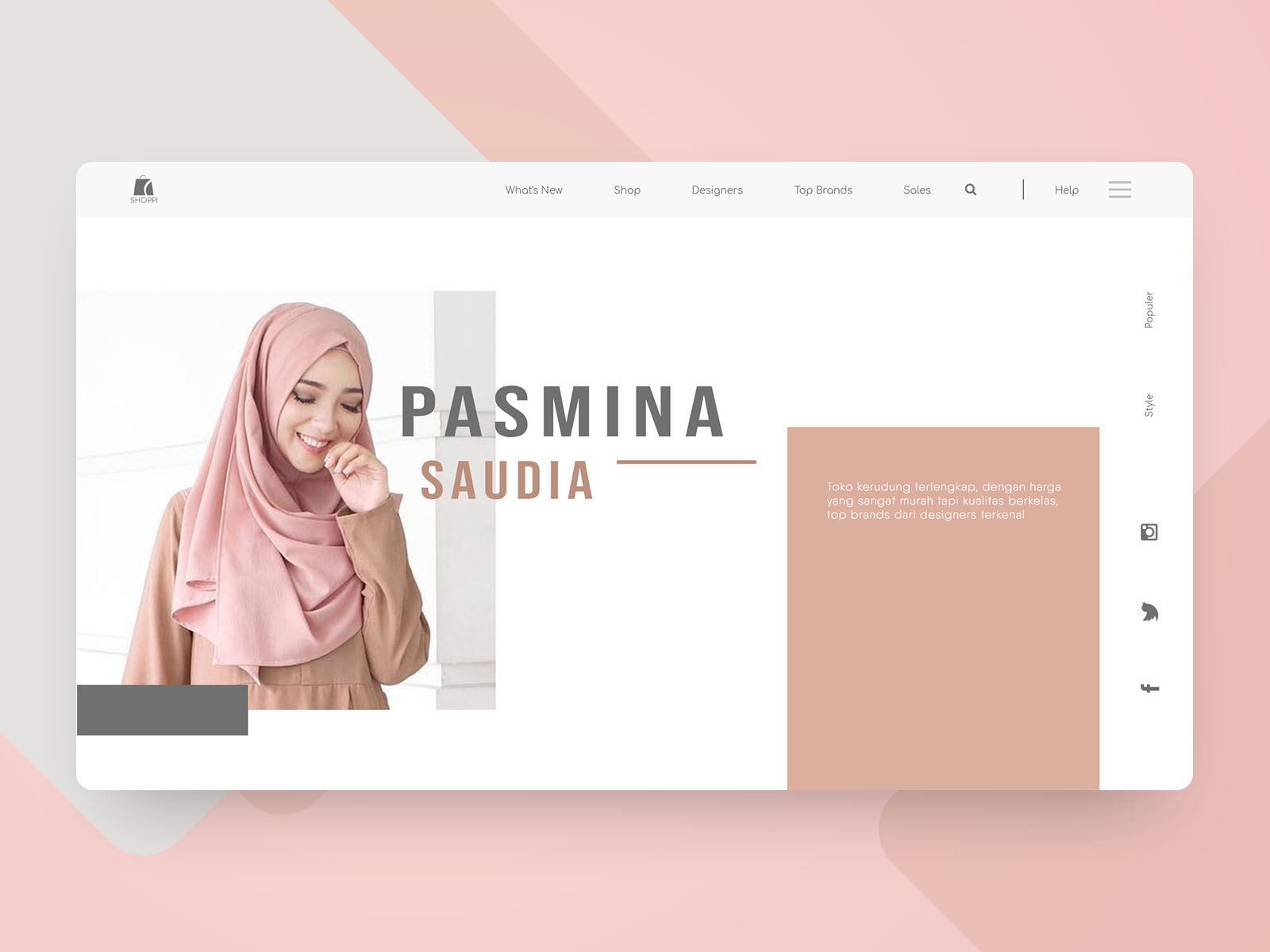 Landing Page For Hijab Shop By Agus Budiman On Dribbble