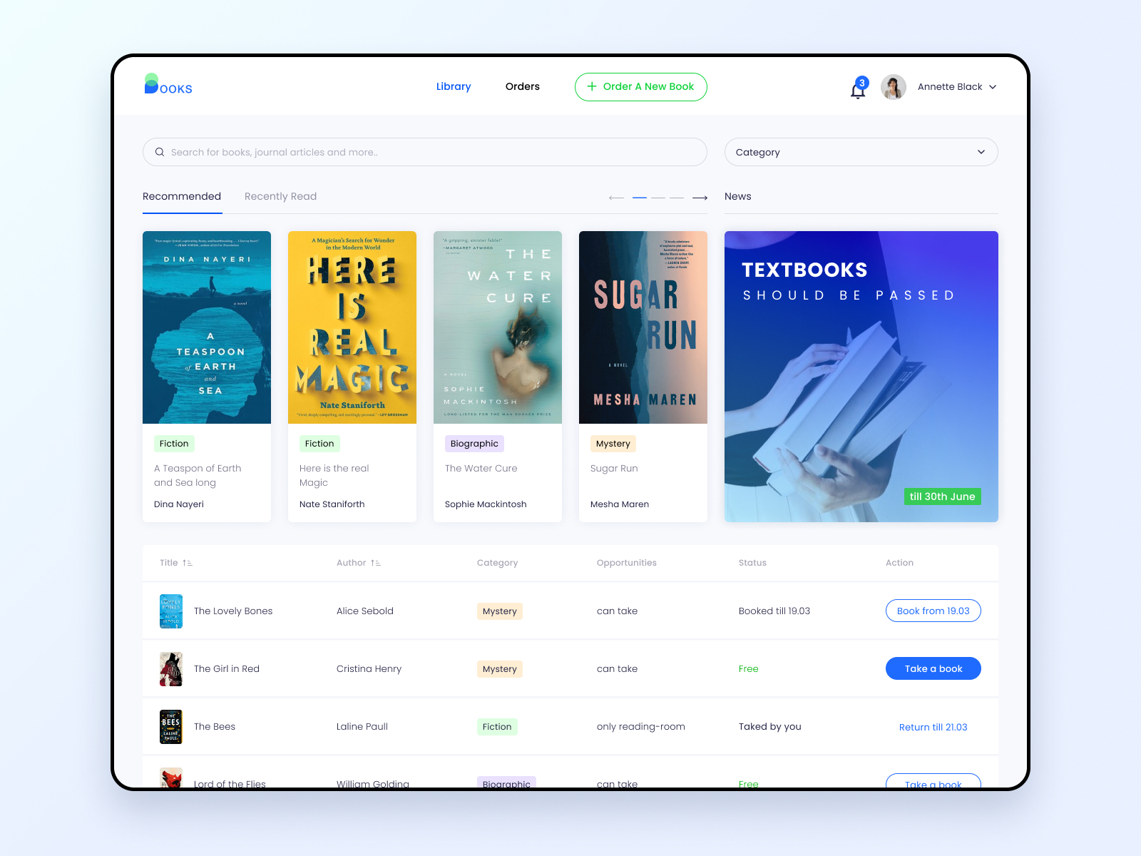 University Online Library Dashboard By Oiga Sh On Dribbble