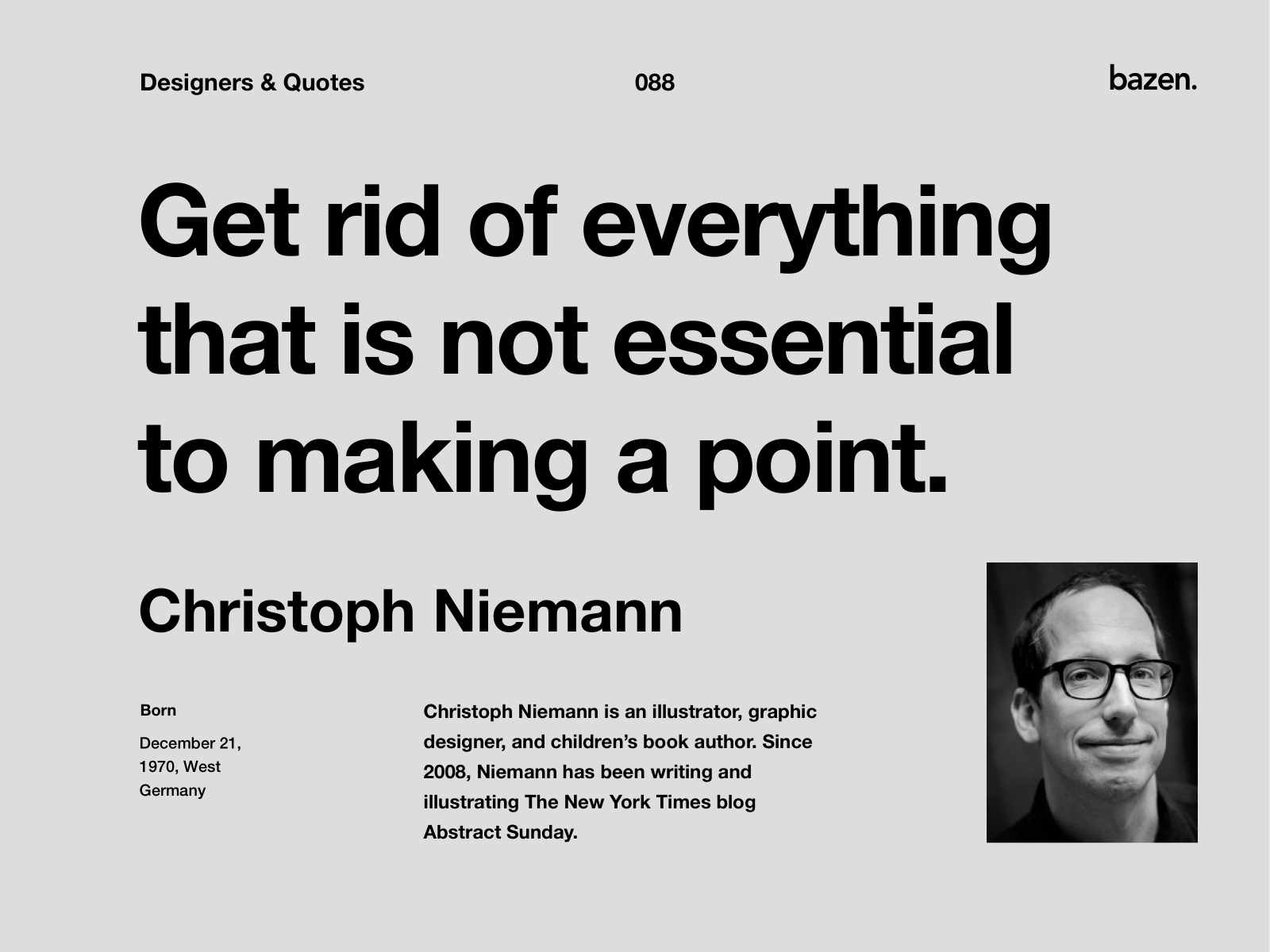 Quote Christoph Niemann By Bazen Talks On Dribbble