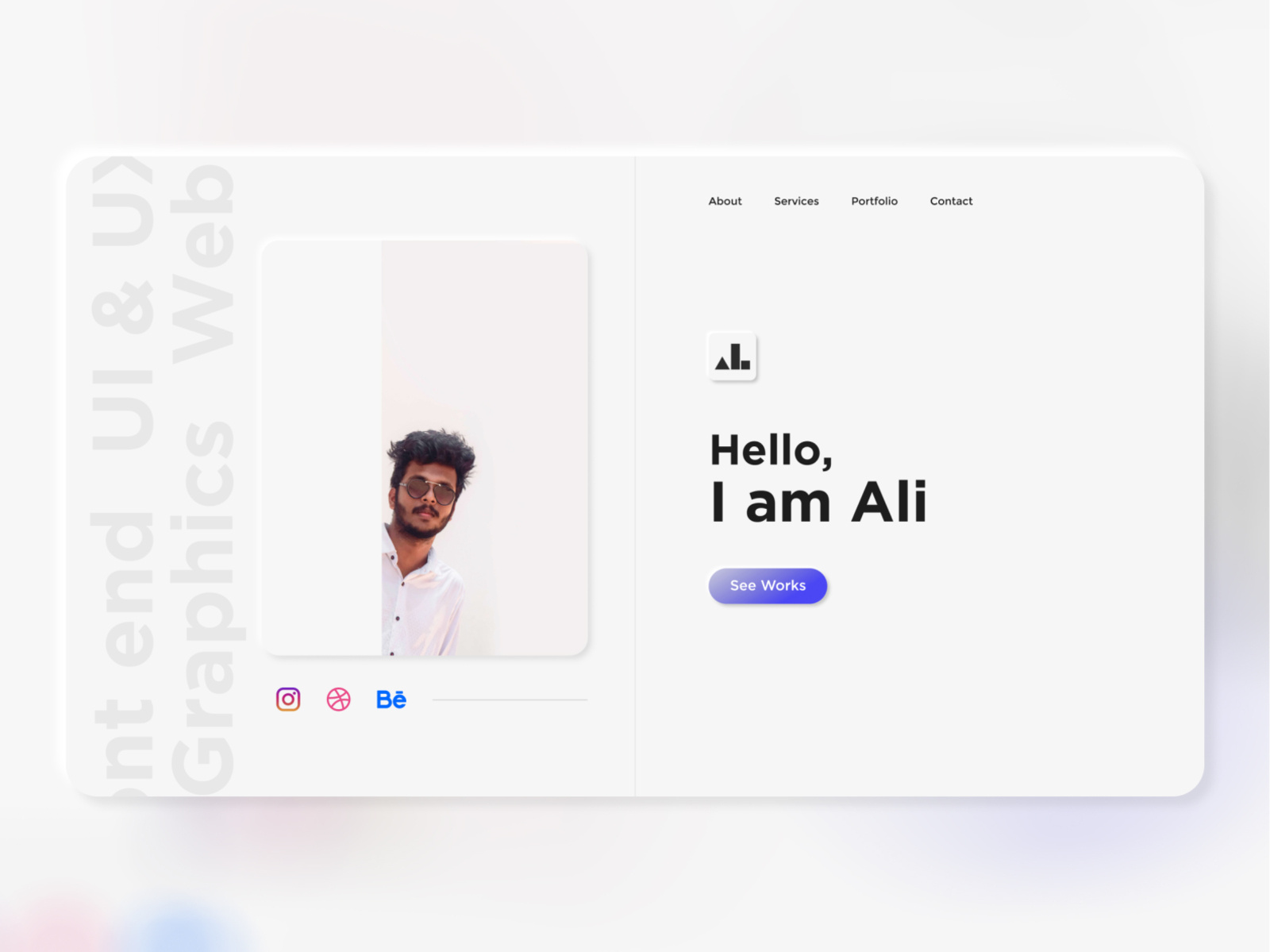 Designer Portfolio Neumorphism By Ali On Dribbble