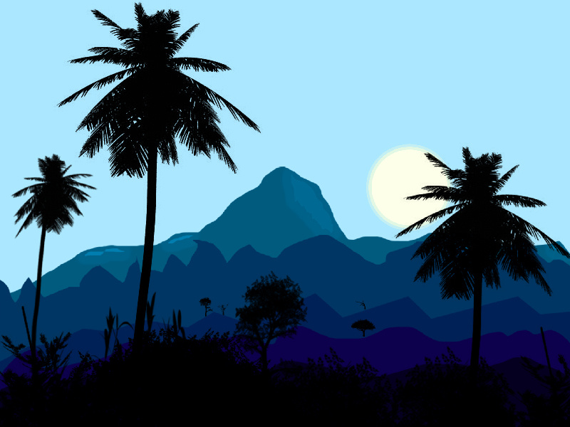 Flat Landscape Illustration First Attempt By Hassan Ali Khalid On Dribbble