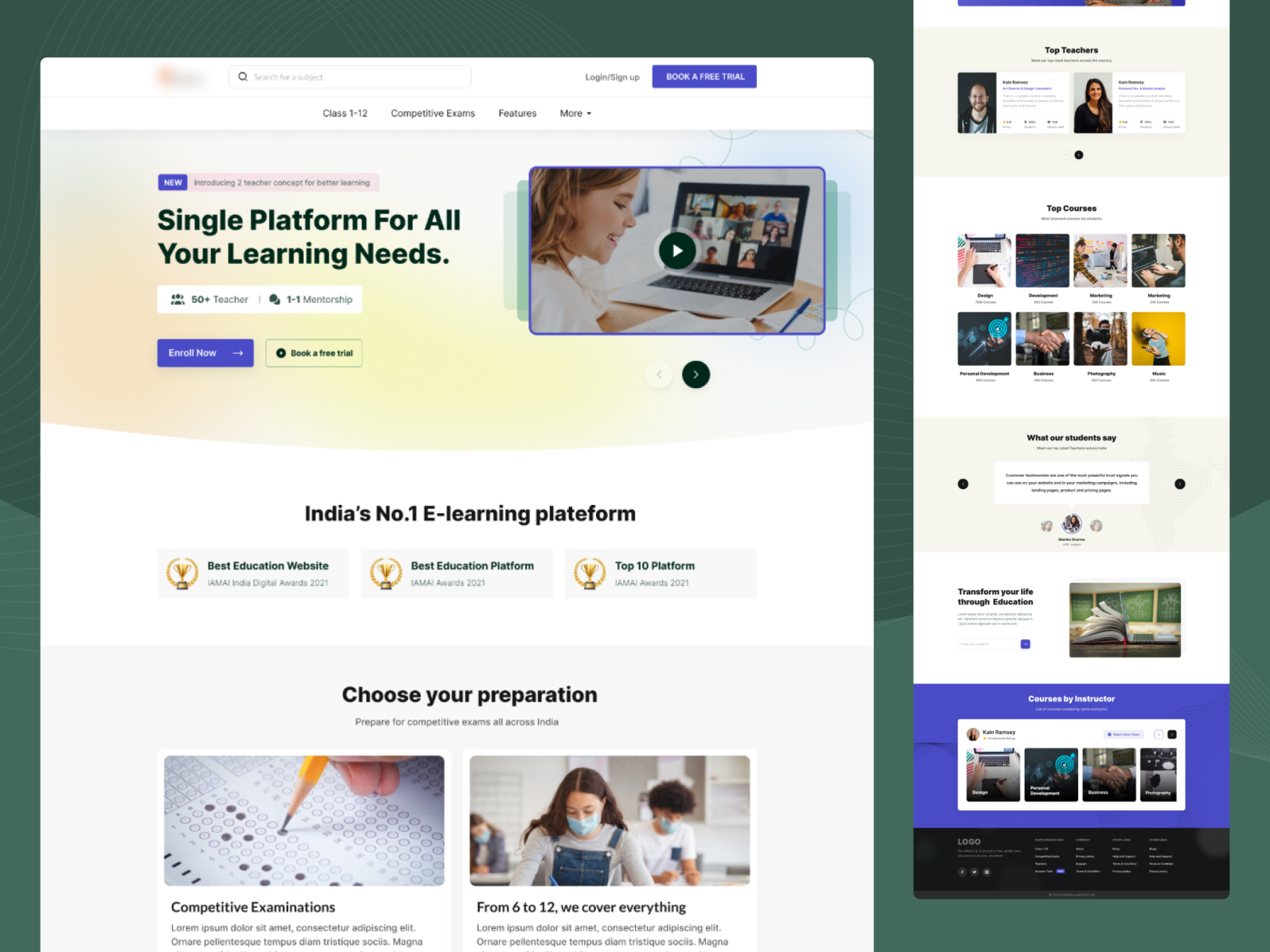 EdTech Landing Page By Abhishek Gupta Product UX Design On Dribbble