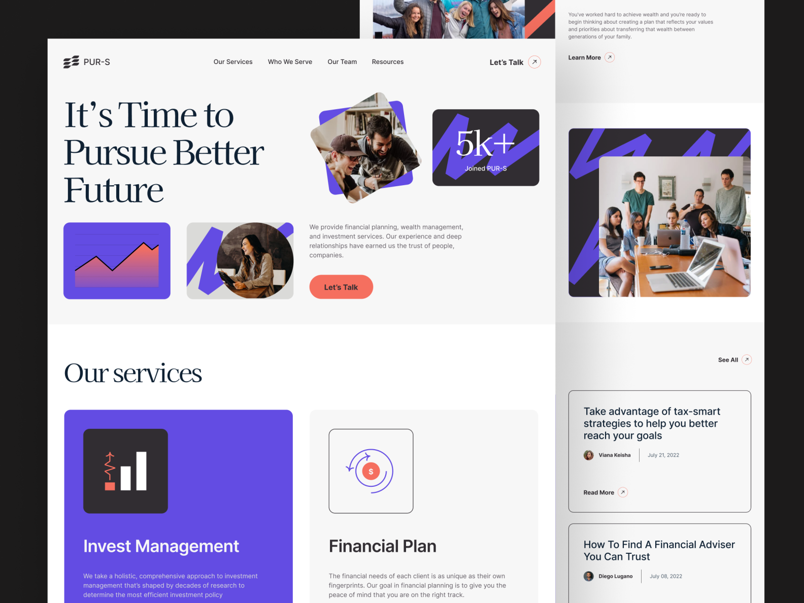Pur S Financial Management Landing Page By Zainurrohman For Slab