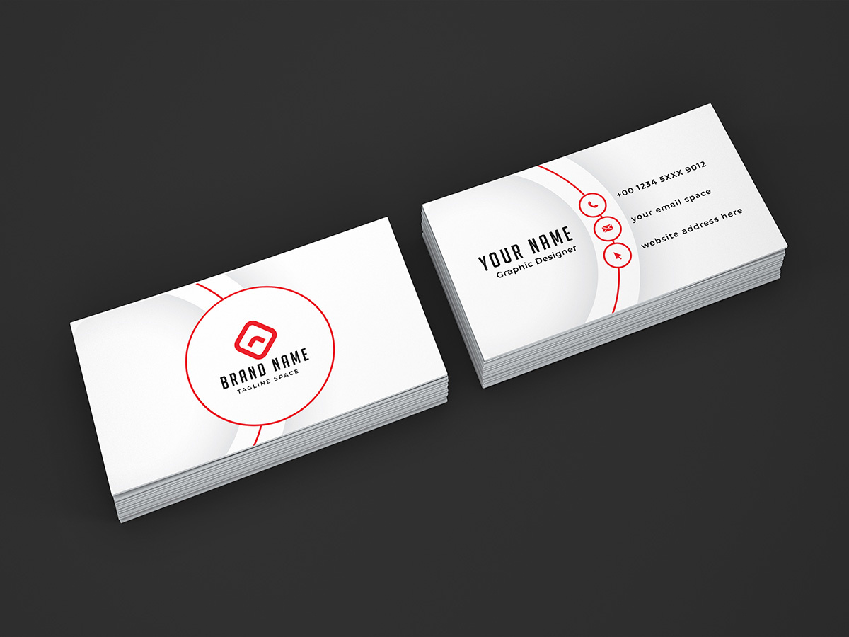 Red Stripe Modern Business Card Vector Design By FENIL SURANI On Dribbble