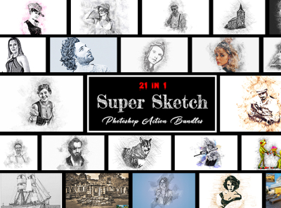 Super Sketch Photoshop Action Bundle By Al Amin On Dribbble